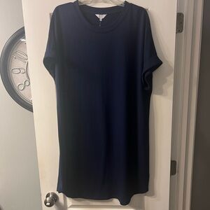 NWT Crown & Ivy navy tee dress size 1X